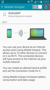 WiFI hotspot password reset