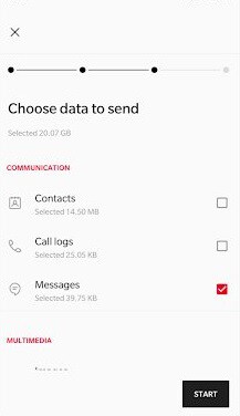 Transfer data from Android to OnePlus 7